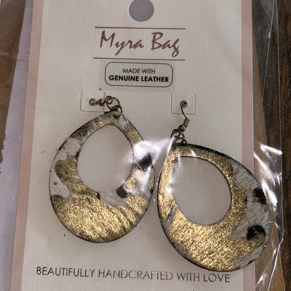 Genuine leather earrings